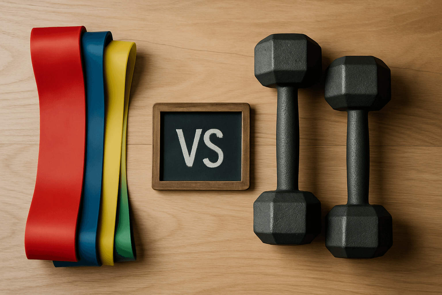 Bandas elasticas vs mancuernas: que conviene para entrenar