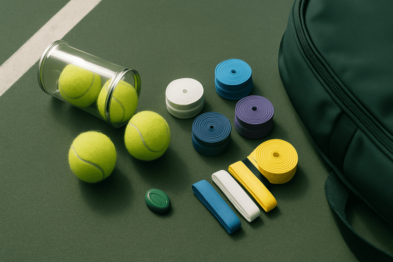 Pelotas, grips y accesorios de tenis: todo lo que necesitas